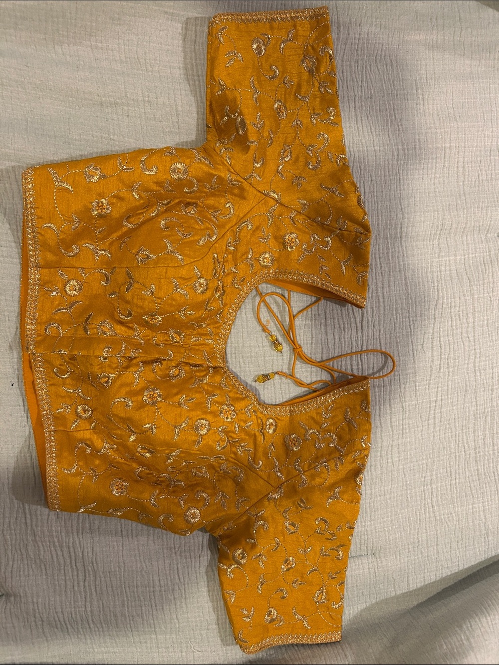 NEW: Embroidered Mustard Yellow Women's Blouse